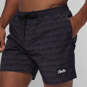 Jeeter Black Swim Shorts Classic Hybrid Swim Trunks